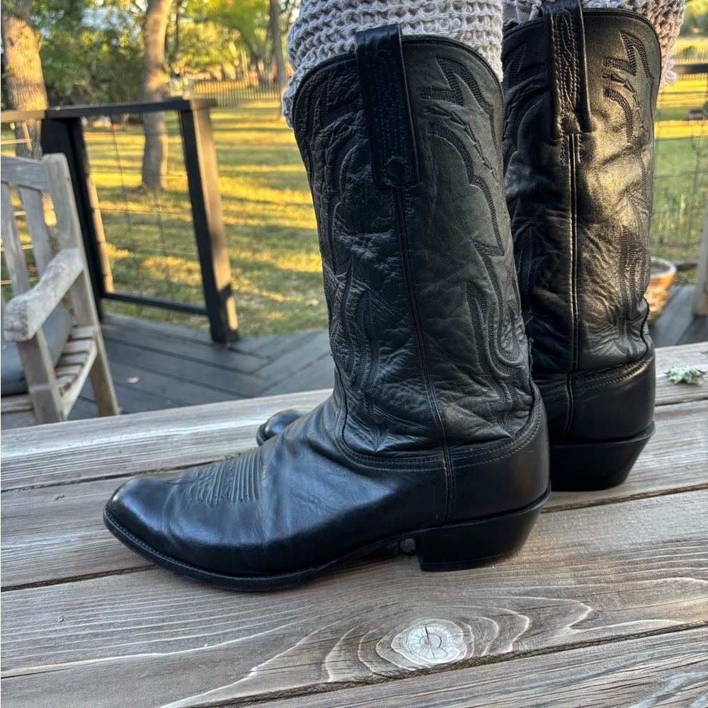 Lucchese 2000 Cowboy Boot, Black, Sz 14 D